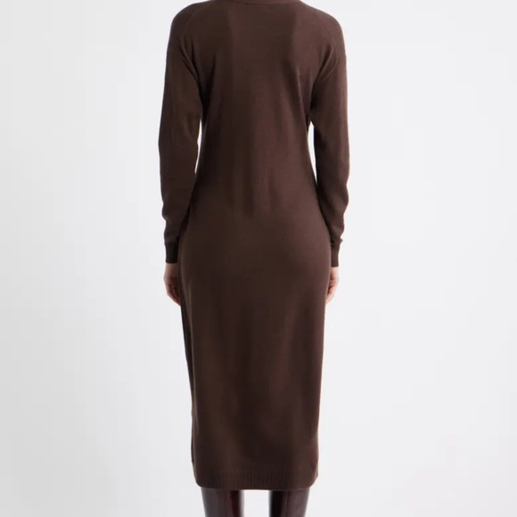 NEW Nordstrom Long Sleeve Wool & Cashmere Blend Sweater Dress - size M - Picture 4 of 4